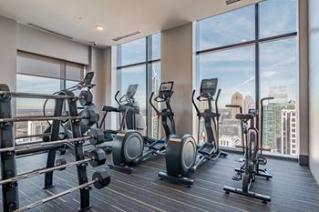 Updated fitness center at 903 peachtree apartments in atlanta, ga 30309